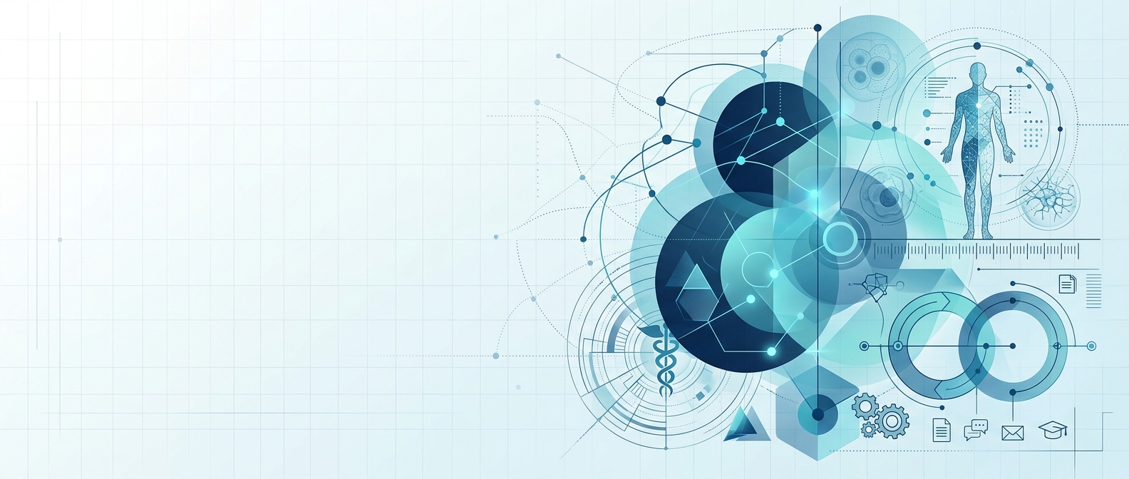 Latar abstrak nuansa klinis