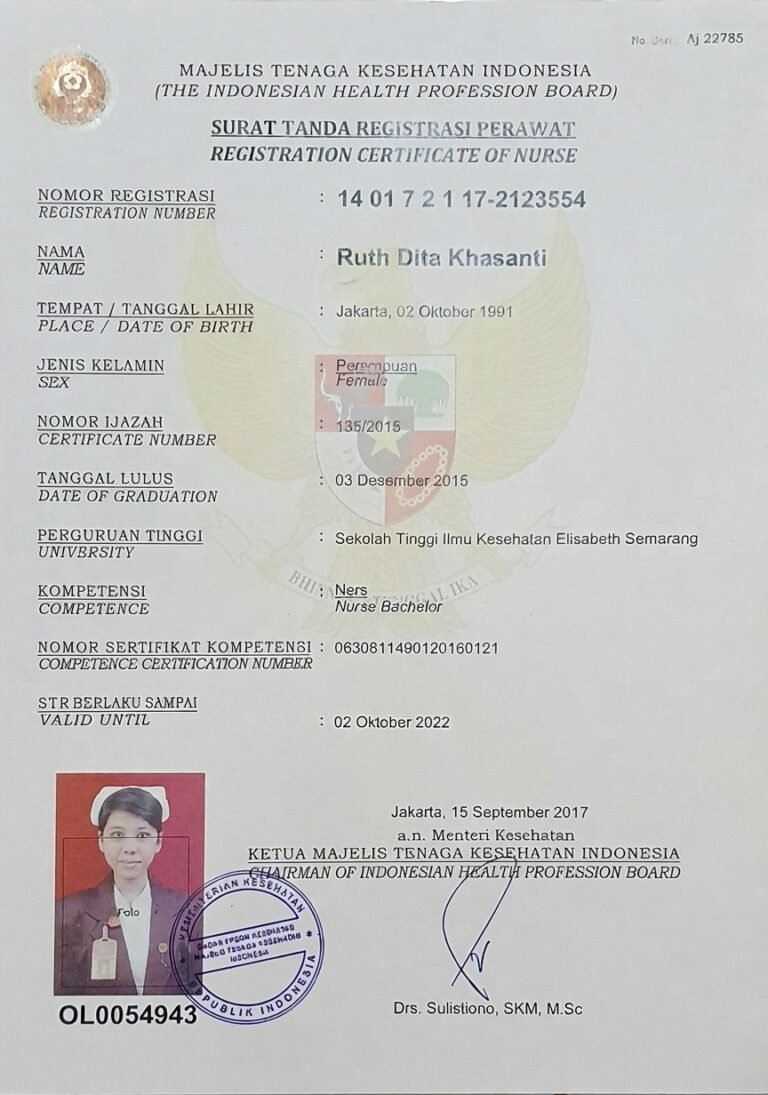 Surat Tanda Registrasi Perawat