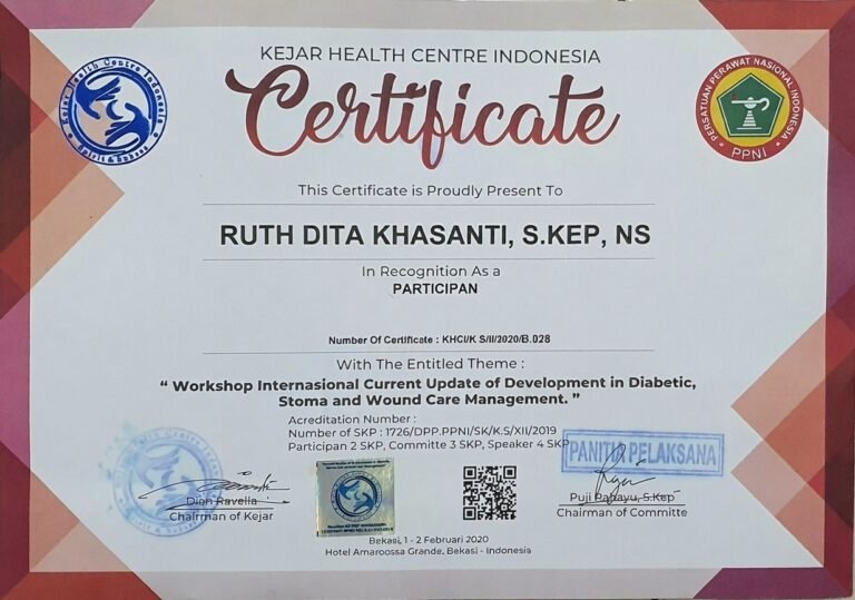 Sertifikat Kejar Health Centre Indonesia